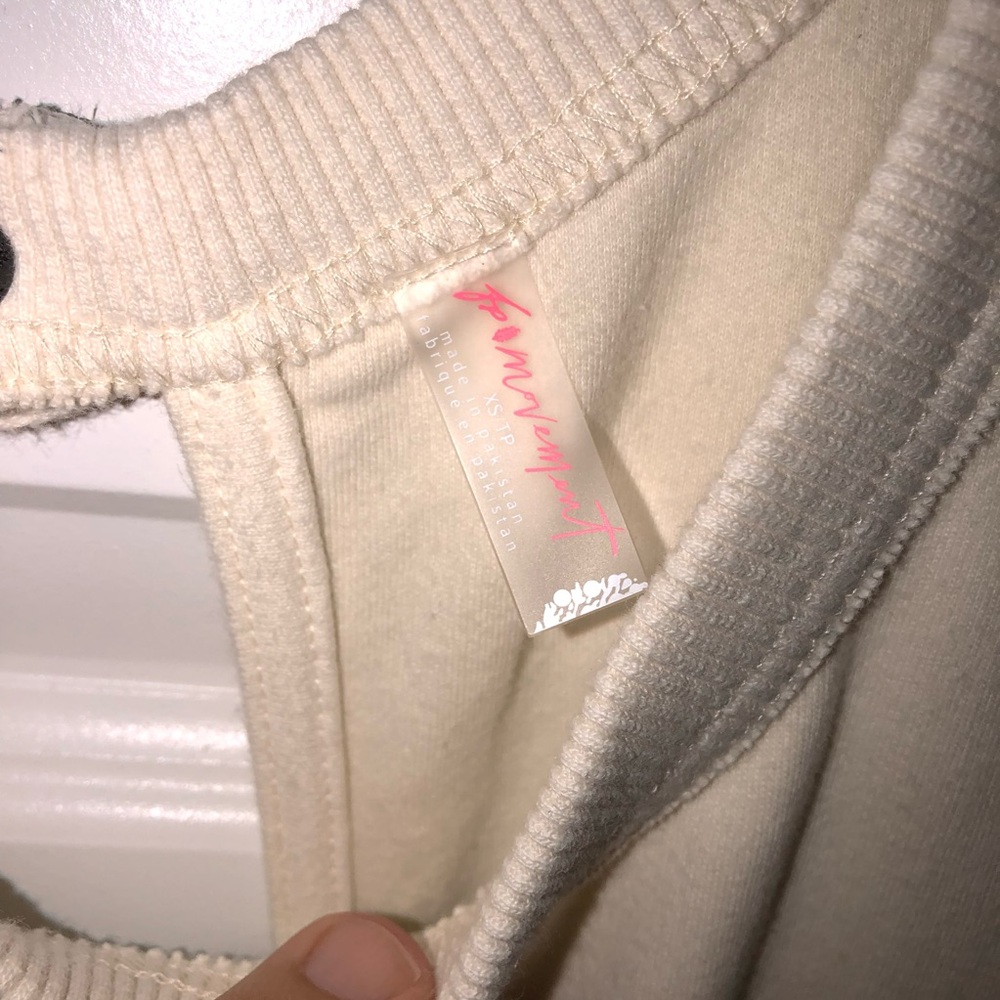 FP Movement by Free People Cream Throw And Go Onesie Jumpsuit Romper sz XS - Picture 5 of 9